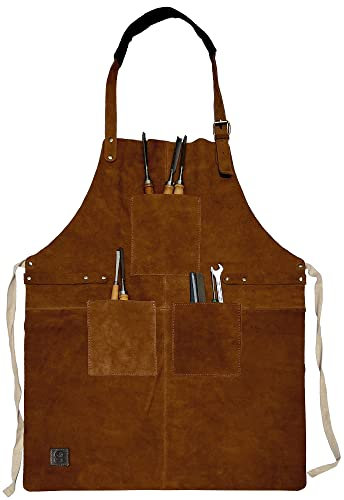 Rustic Town Tablier de Soudeur en Cuir pour Homme - Tablier de Travail pour Menuisier, Jardinier et Forgeron - Tablier Cuir Barbecue Cuisine pour Femmes