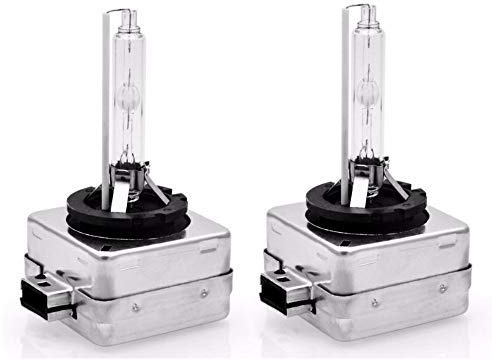 HSUN Lot de 2 ampoules pour phare au xénon D3C D3S D3R HID, ampoules de 12 V 35 W à base de métal de haute qualité, 6000 K blanc pur