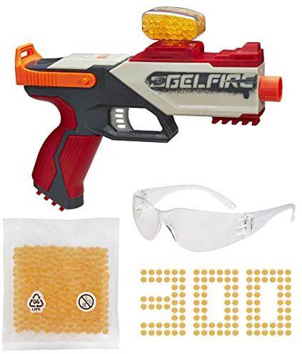 Nerf Pro Gelfire Legion Spring Action Blaster, 5000 Gelfire Rounds, 130 Round Hopper, Protective Eyewear, Slam Fire, Ages 14 & Up