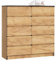 AKORD | Kommode | Komodenschrank | Platzsparend | Praktisch | Robust | Rollenführung | ABS-Kante | Laminatplatte | Schlichtes Design | Handwerk Eiche