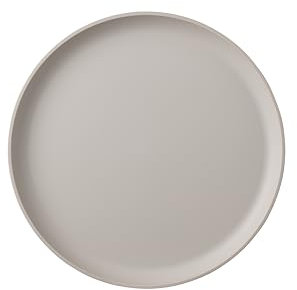 Mepal - Plato llano Silueta - Apto para lavavajillas y microondas - Platos de plástico - Platos llanos - Vajilla - 26 cm - Nordic white