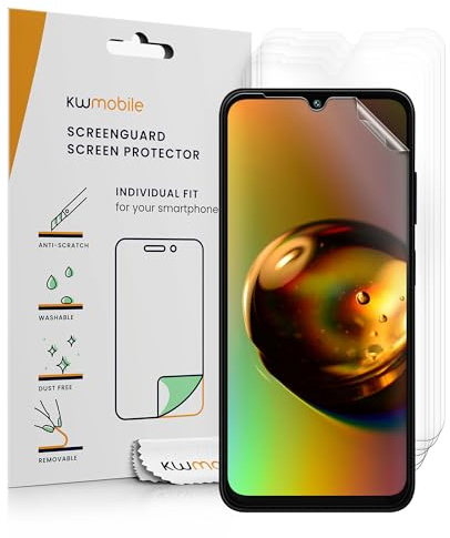 kwmobile Skärmskydd kompatibla med Samsung Galaxy A05s skärmskydd – 6 x ultraklart genomskinliga telefonfilmer