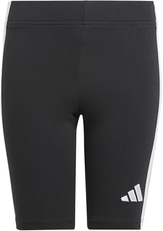 Adidas Bambina Essentials Biker Shorts, Black/White, 14-15 Years