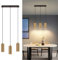 Glitzerlife Pendelleuchte 3 Flammig Hängelampe Esstisch - Esszimmerlampe Gold Schwarz Vintage Pendellampe GU10 Esszimmer Küchenlampe Industrial Hängeleuchte für Flur Wohnzimmer Restaurant Schlafzimmer