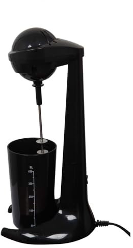 Rosberg Elektrischer Standmixer für Frappe, Milchshakes Stabmixer, 100W, 2 Geschwindigkeiten, Metallquirl (Schwarz)