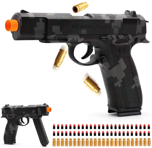 DaoDaoZhu Soft Bullet Toy Gun Pistol with Shell Ejecting for Indoor/Outdoor Shooting Games, Halloween Costume Fake Prop Gun Model, Educational Play Toy Guns, Christmas/Birthday Gifts (Camouflage)
