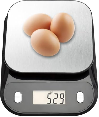 Talking Digital Kitchen Scale,Talking Electronic Kitchen Scales,Food Weighing Scale with Stainless Steel Disc Platform,Add & Weigh/Tare Function,supports switching between four units: g, lb, ml and oz