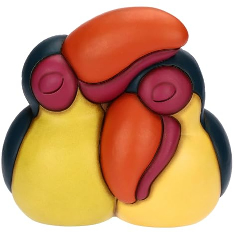 THUN - Coppia Tucano Maxi - ceramica - Collezione Icone - 22 x 18,8 x 21,4 cm