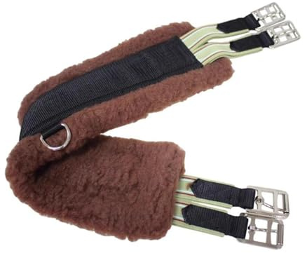 SZLIFE Cinghia per Sella con Fibbia in Acciaio Inossidabile per Cavallo, Cinghia Corta per Dressage, lezioni in Club, Lunghe cavalcate, addestramento, 80 Cm