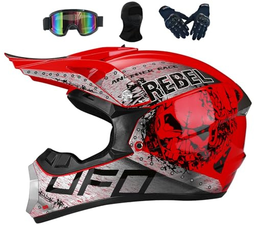 Casque Moto Cross Enfant, Motocross pour Garçon Et Fille 6-15 Ans, Homme VTT Integral, Femme Cycliste pour Enfants, Scooter De Ski