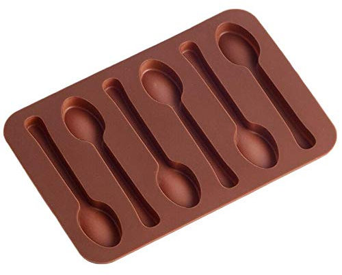 Onlineforu LTD Silicone Spoon Chocolate Mould – Reusable Non-Stick Mould for Making Chocolates, Candy, Ice & Jelly
