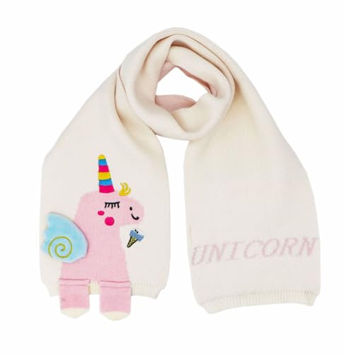 Newfancy Kids Girls Boys Winter Cute Unicorn Scarf Shawl Warm Soft Cozy Fashion Knit Neck Warmer Scarfs Toddler, Beige, One_Size
