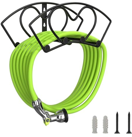 VyGrow Schlauchhalter Wandhalterung, robuster Gartenschlauchhalter, massiver Metall-Schlauchaufhänger hält bis zu 45,7 m, dekorativer Wasserschlauchhalter für den Außenbereich, langlebige