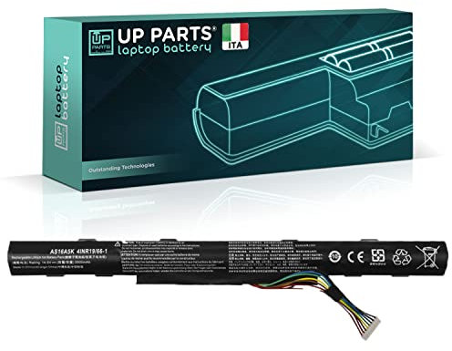 UP PARTS Batteria compatibile con Acer AS16A5K AS16A7K AS16A8K (14,8V 2600mAh 38Wh) per Notebook Aspire E15 E5-475, E5-475G, E5-523, E5-523G, E5-553G, E5-575, E5-774, E5-575G, E5-575T, F5-522, F5-771