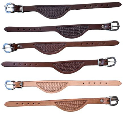 Generisch Hobble Straps - US Leder – Punziert - (mittelbraun)