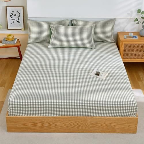 KLUOT Jersey Spannbettlaken 90 x 200 + 25 cm Atmungsaktiv Schutz Bettlaken Pflegeleicht Spannbetttuch für Boxspringbett Topper Matratze bis 25 cm Hohe