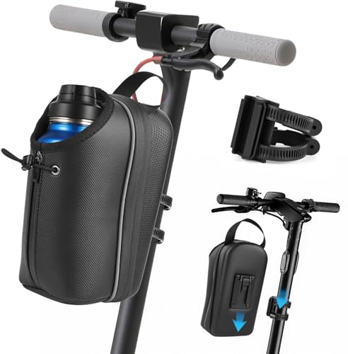 SKUTZTEK Bolsa para Patinete Eléctrico, Bolsa Patinete Eléctrico de 2L Gran Capacidad con Portabotellas, Accesorios Patinete Electrico para Xiaomi/Sedway/Ninebot