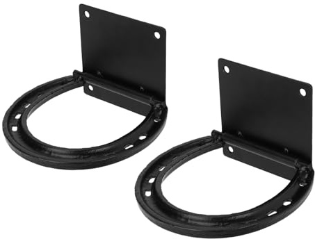 Asixxsix Paquete de 2 Anillas de Amarre para Caballos, Montaje en Pared, Anillas de Amarre de Repuesto, Anillas de Amarre para Caballos, Suministros para establos, establos, Ganado