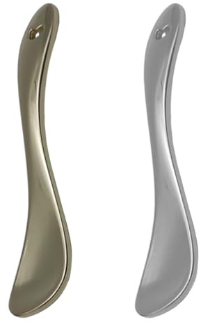 HONITANO Cucchiaio per Cosmetici in Lega di Zinco 3 Pezzi (2 Oro + 1 Argento) per Crema Viso, Maschera e Trucco, Accessorio per Cura della Pelle e Applicazione Pulita per Donne e Salone
