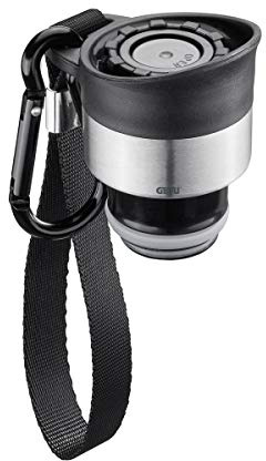 GEFU Verschluss mit Ausgießfunktion PIO, 750 ml – Ausgießer, Ersatzteil für alle Isolierflaschen, Push-Button-Verschluss, Mug Zubehör, Abdeckung, Silber