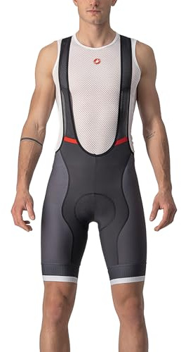 Castelli Competizione Kit BIBSHORT, Pantaloncini Ciclismo Uomo, Dark Gray/Silver Gray, M