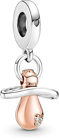 LaMenars Bébé Sucette Dangle Charm 925 Perles En Argent Sterling pour Bracelets Halloween Anniversaire Bijoux Cadeaux Femmes Filles