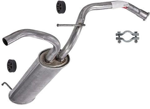 ATEC Germany Auspuff Schalldämpfer Set 1x Endschalldämpfer, mit Montagematerial Kompatibel mit CITROËN C1 (PM_, PN_), PEUGEOT 107 (PM_, PN_), TOYOTA AYGO (_B1_)
