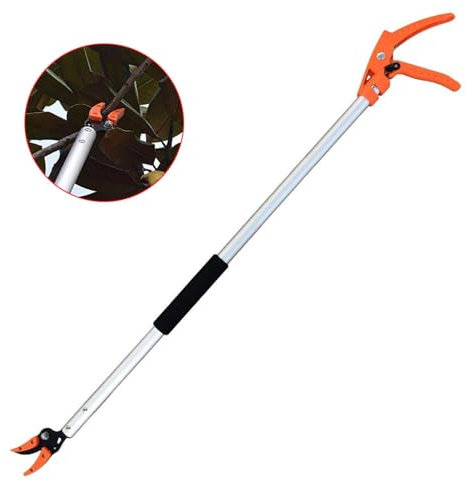 2in1 Astschere mit Astsäge, Teleskop Astschere,Gartenschneider Mit Langer Reichweite, Baumschere zum Schneiden und Halten, Gartenwerkzeug Astscheren, Geeignet als Schere und Pflück-Werkzeug