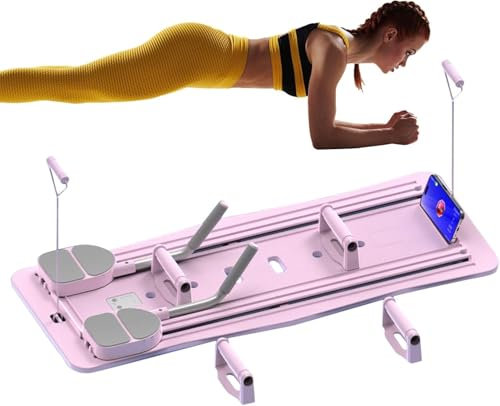Pilates Reformer Board, Multifunktionales Fitness-Board, Faltbare Pilates Brett Für Zuhause, AB Trainer Fitness Geräte Zuhause, Multifunktionales Übungsbrett Für Heimübungen, Pilates Zubehör