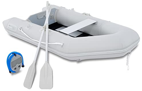 CO-Z Bateau Gonflable pour Adultes Radeau Portable 2/4 Personnes 300kg/450kg Flotteur PVC pour Bateau Pêche Chasse ou Jeu sur Lacs Rivières et Rapides d'eau Vive (230 x 130 x 33 cm)