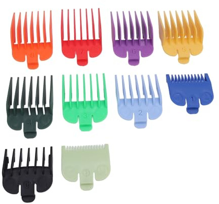 Peines Protectores para Cortapelos, Guías de Peines Ajustables 10 Tamaños para Máquina de Afeitar Cabello