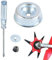 CULEO Lames de tondeuses,Lot de 4 vis de fixation pour lame de tondeuse à gazon, accessoires de jardin