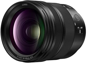 Panasonic LUMIX S Objetivo 24-60mm, Montura L, Objetivo de Apertura Constante F2.8 para Cámara Sin Espejo de Fotograma Completo, Negro