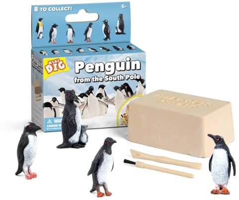 Byncceh Penguins Dig Kit - Penguins Excavation Set for Kids - Educational STEM Science Penguin Toy with Tools & Guide - Great Gift for Boys & Girls Ages 6-12