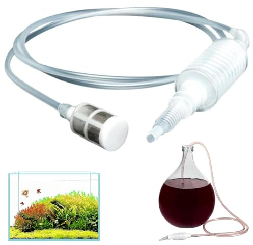 MagiSel Siphon Aquarium, Nettoyeur Gravier, Pompe à Siphon Manuel – Siphon de Brassage pour Changer l'eau et Nettoyer Le Sable Aquarium, Tube 2 Mètres