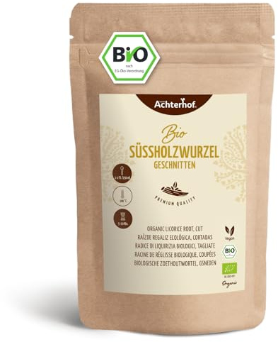 Té de raíz de regaliz BIO (250g) | Té de raíz de regaliz cortada | Corte de raíz de regaliz contiene regaliz | vom Achterhof