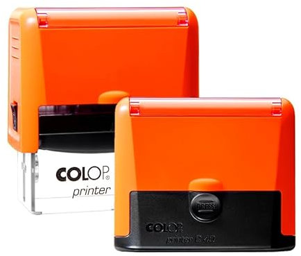 Neonstempel Printer Stempel Compact Pro 40 | mit individueller Textplatte/Logo | Textstempel Adressstempel Firmenstempel Namensstempel | 23 x 59 mm - 6 Zeilen