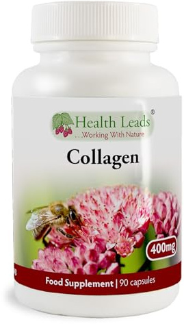 High Strength Collagen 400mg 90 Capsules, 3 Months Supply, Premium Hydrolysed Porcine Powder, Wrinkles, Hair, Skin, Nails & Joints, Magnesium Stearate Free & No Nasty Additives, Made in Wales