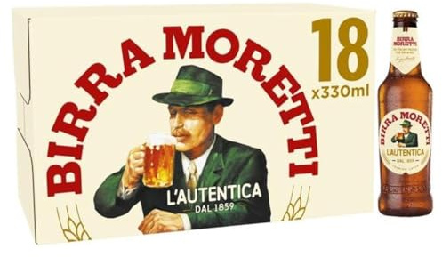 Birra Moretti Lager Beer 18 x 330ml Bottle