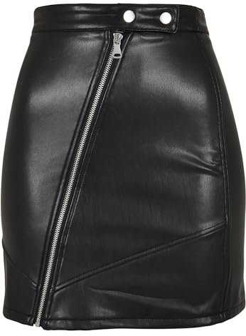 Urban Classics Tb5415-ladies Synthetic Leather Biker Skirt Falda, Negro, XL Mujeres