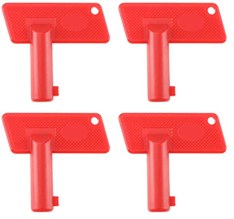 ECSiNG 4 llaves de interruptor de desconexión de batería de coche aislador llaves de alimentación compatibles con columna de cobre M10 4 agujeros interruptor de batería de 100 A para coche de batería