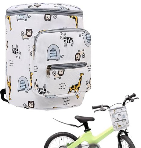 Favuit Bolsa para manillar para niños, cesta delantera plegable, cesta para manillar de bicicleta, bolsa para bicicleta, bolsa para bicicleta, triciclo, scooter, accesorios para bicicleta infantil