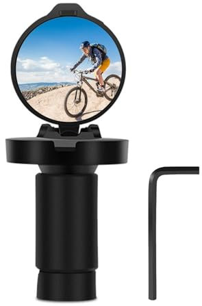 Cykelreflektor, cykelstyre-plugg-reflektor – styrplugg backspegel | ridutrustning med 360 graders vridbar bas för utomhusbruk, pendling och cykling i staden