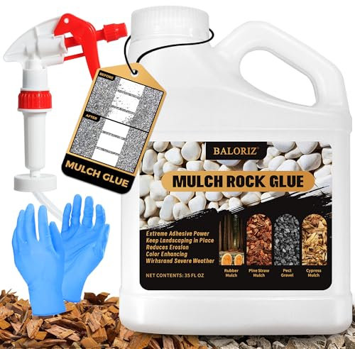BALORIZ 35oz Glue for Landscaping Stabilizing with Applicator Ready to Use Glue