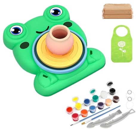 PNJB Pottery Wheel for Kids, Pottery Painting Kit Arts and Crafts, Creative Toy and Make Unique Figures, Educational Toy for Kids