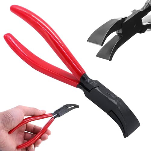 PWGHWG Falzzange 45 Grad Abkantzange Blechzange Breit 22 mm Falzzange Blech Blechbiegezange mit Rutschfestem Griff Dachdecker Werkzeug zum Biegen und Glätten von Blechen (Rot 45°)