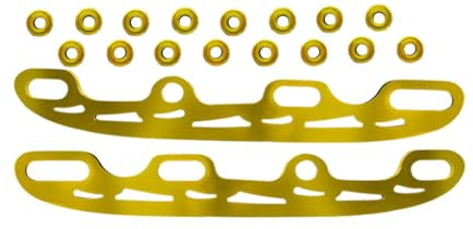 Zambuph Hoja de Hockey sobre Hielo de Acero Inoxidable fácil Instalar, Resistente y Duradera para Patines Ruedas, esquí, Patines Ruedas, Cuchilla esquí, Oro