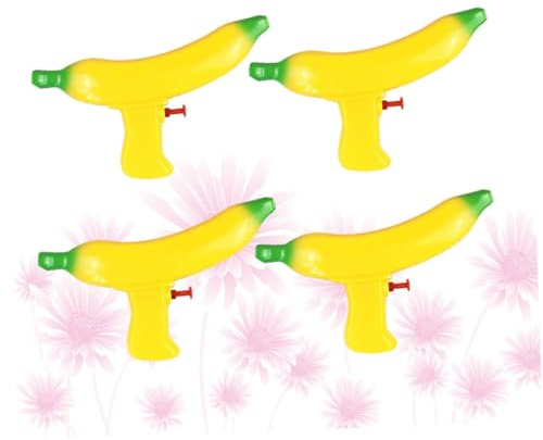 Veemoon 4 Pezzi Giocattolo Spara-acqua Banana, Contenitore Acqua Colorato, Giocattolo Acquatico per Giochi Estivi in Spiaggia e Piscina