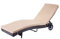 Mendler Sonnenliege HWC-D80, Gartenliege Relaxliege Liege, Poly-Rattan - braun, Kissen beige