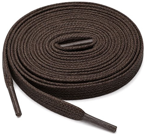 sourcing map 2 paires de bottes en cuir de coton ciré chaussures décontractées lacets plats pour hommes femmes Marron foncé 150cm / 59.05